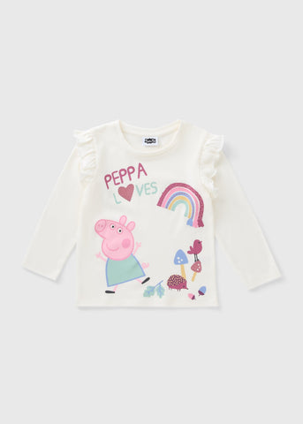 Peppa Pig Girls Cream Loves Top (1-7yrs) C295939