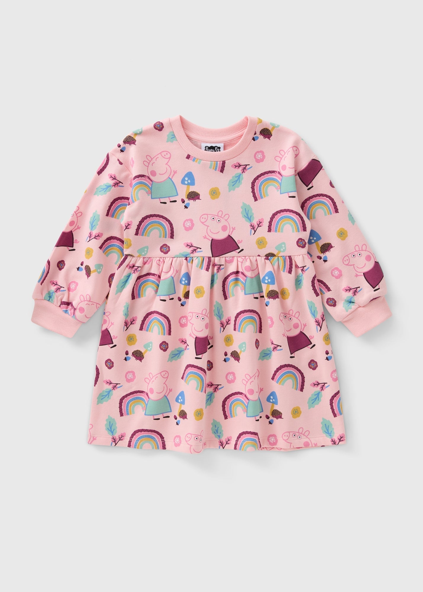 Girls Pink Peppa Pig Sweater Dress (1-7yrs) C295944