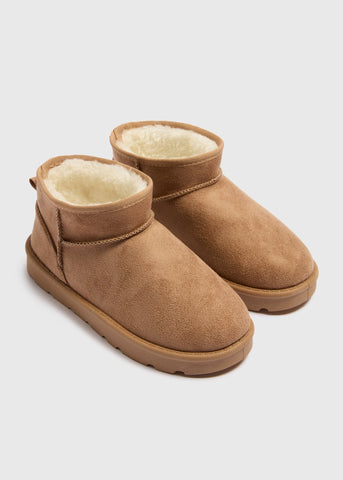 Girls Tan Snug Boots (Younger 10-Older 5) C304381