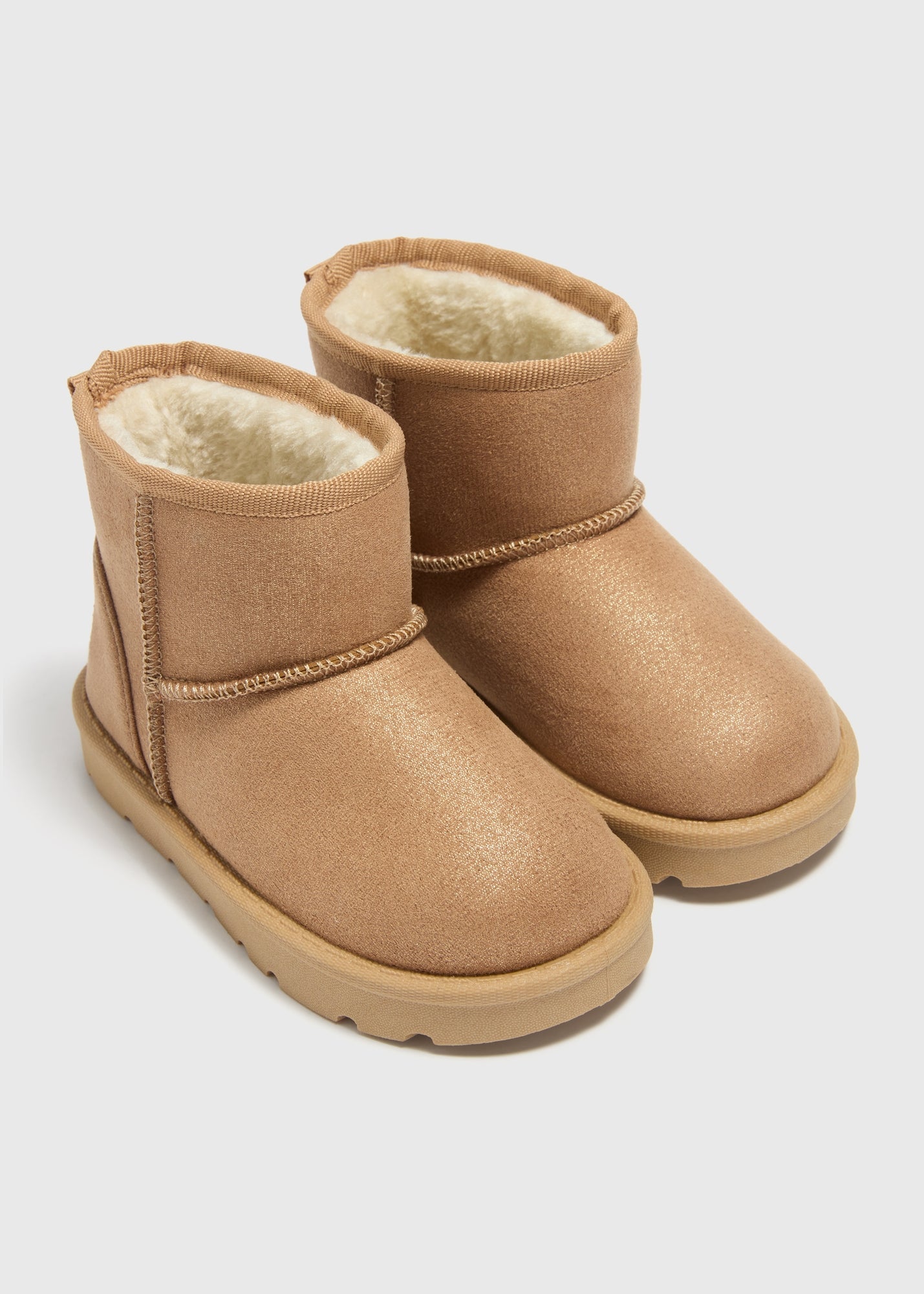 Girls Tan Snug Boots (Younger 4-9) C304384