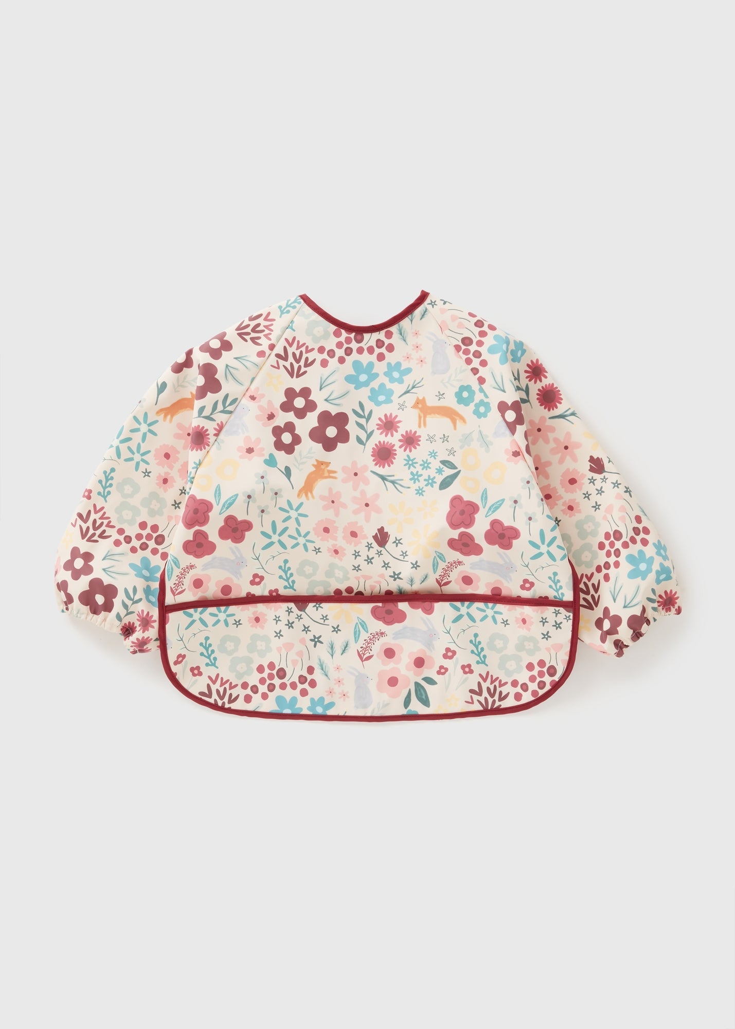 Baby Red Floral Coverall Bib C136750