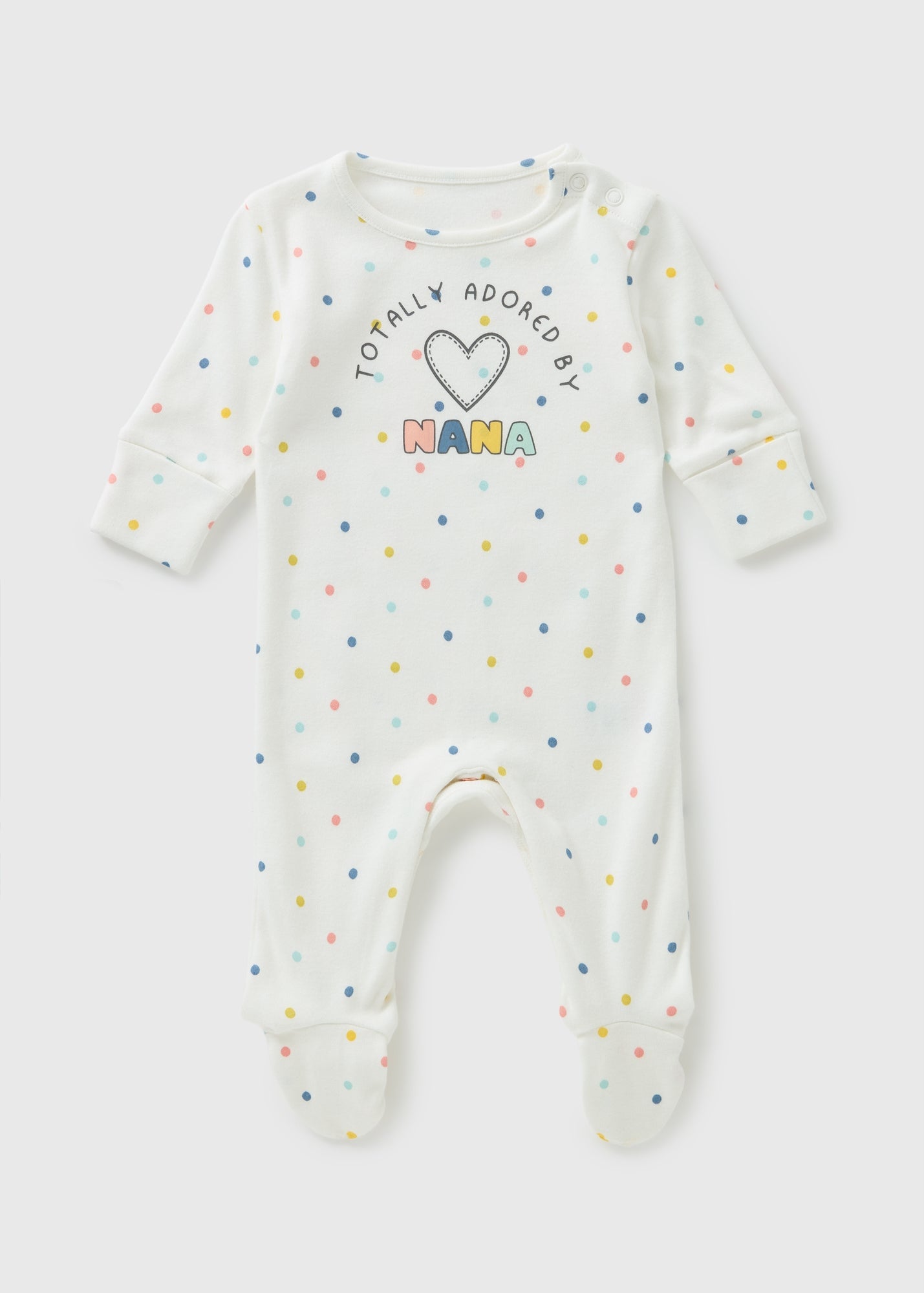 Baby Cream Nana Spot Sleepsuit (Newborn-18mths) C136754