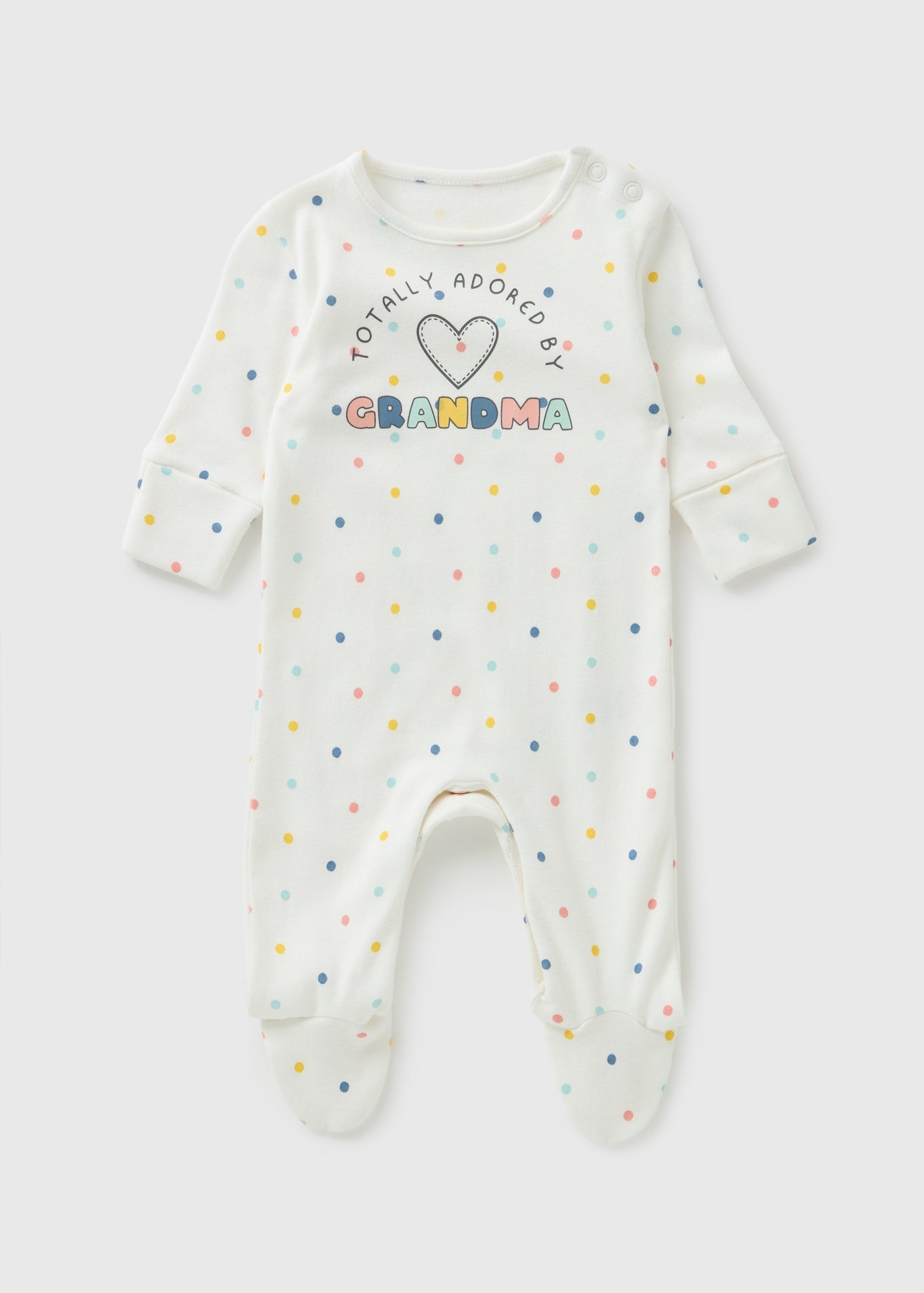Baby Cream Grandma Spot Sleepsuit (Newborn-23mths) C136755