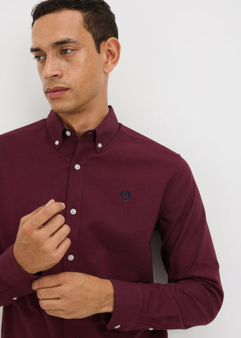 Burgundy Oxford Plain Shirt M289401