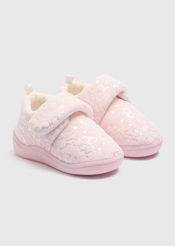 Girls Pink Bow Slippers (Younger 4-12) C304484