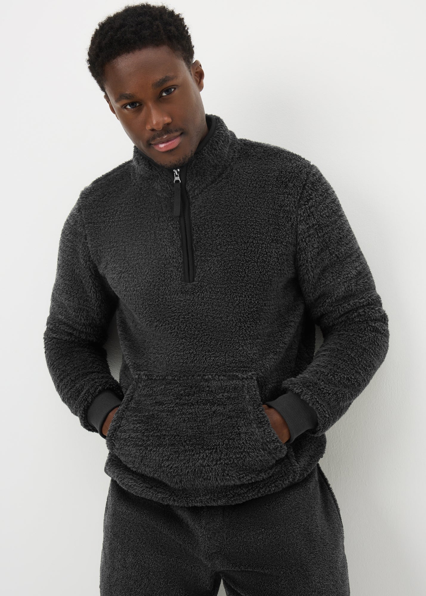 Charcoal 1/4 Zip Fleece M289513