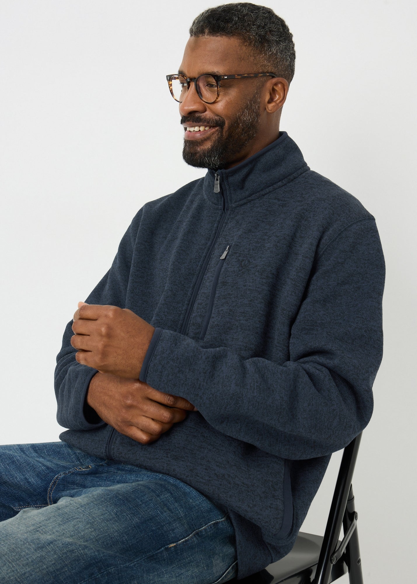 Lincoln Navy Full Zip Fleece M289572