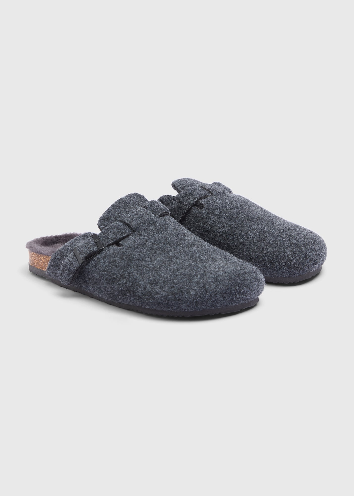 Grey Felt Clogs M289595