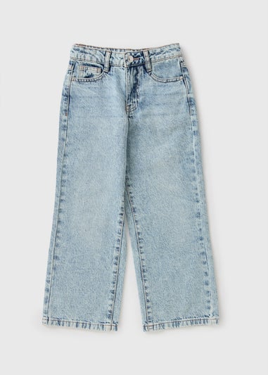 Girls Lightwash Wide Leg Jeans (7-15yrs) G403585