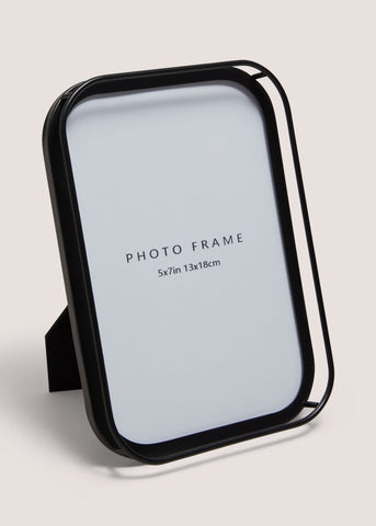 Black Metal Open Photo Frame (5 x 7inch) M699358