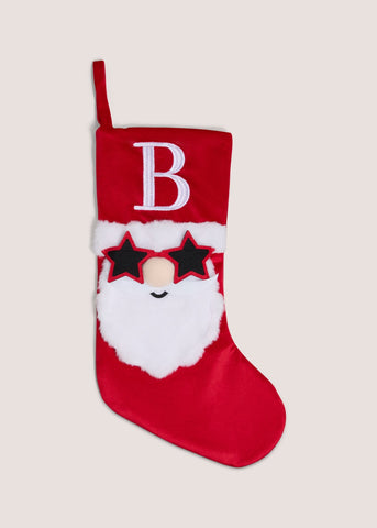 Red Alphabet Santa Stocking M919227