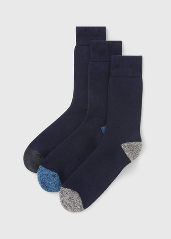 3 Pack Navy Thermal Socks M289437