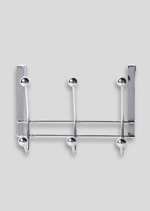 Chrome Over Door Hooks (27cm x 20cm) Silver M813454
