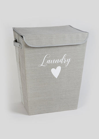 Fabric Laundry Basket (50cm x 40cm x 29cm) White M813569