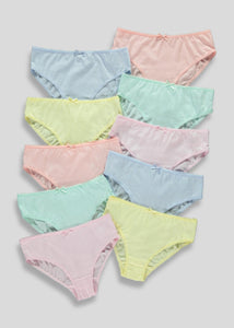 Girls 10 Pack Pastel Knickers (2-13yrs)  G370294