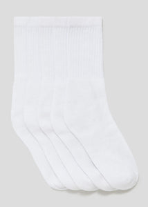 5 Pack White Sports Socks  M211447