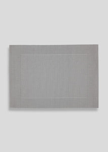 2 Pack Woven PVC Placemats (45cm x 30cm) Grey M483601