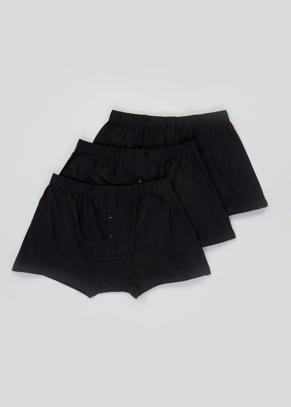 3 Pack Black Jersey Boxers  M212031