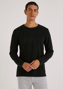 Black Long Sleeve Thermal Microfleece Top  M211782