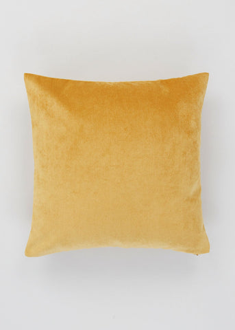 Ochre Soft Velour Cushion (43cm x 43cm) M493632