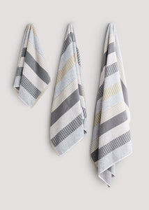 Grey Stripe 100% Cotton Towels  M554123