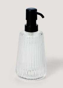 Clear Ribbed Glass Soap Dispenser M814325