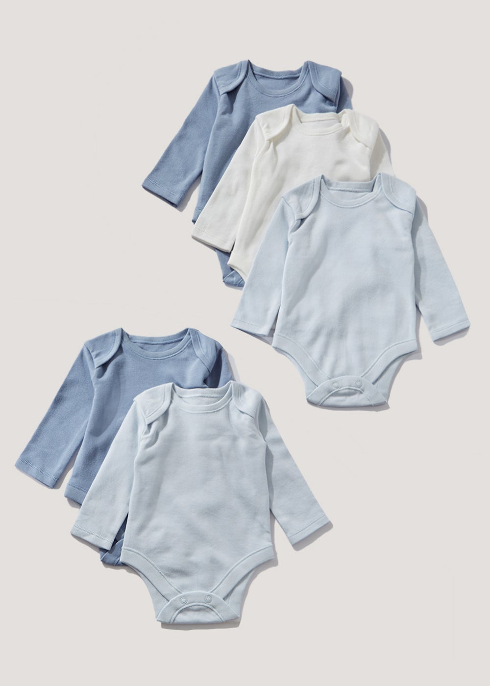 Baby 5 Pack Long Sleeve Bodysuits (Newborn-23mths)  C135496
