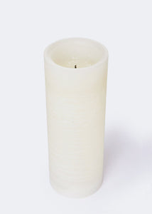 Large LED Candle with Wick (20cm x 7.5cm) Cream M698070