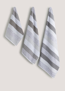 Grey Stripe 100% Cotton Towels  M586717
