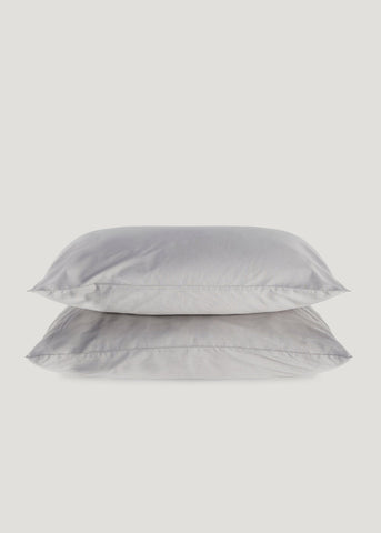 Grey Polycotton Housewife Pillowcase Pair (144 Thread Count)  M236184