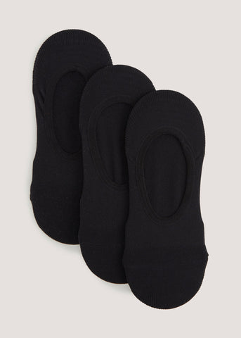 3 Pack Black Cushioned Sports Footsies  F471506