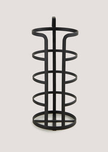 Black Metal Hook Toilet Roll Holder (30cm x 13cm x 17.5cm) M814561