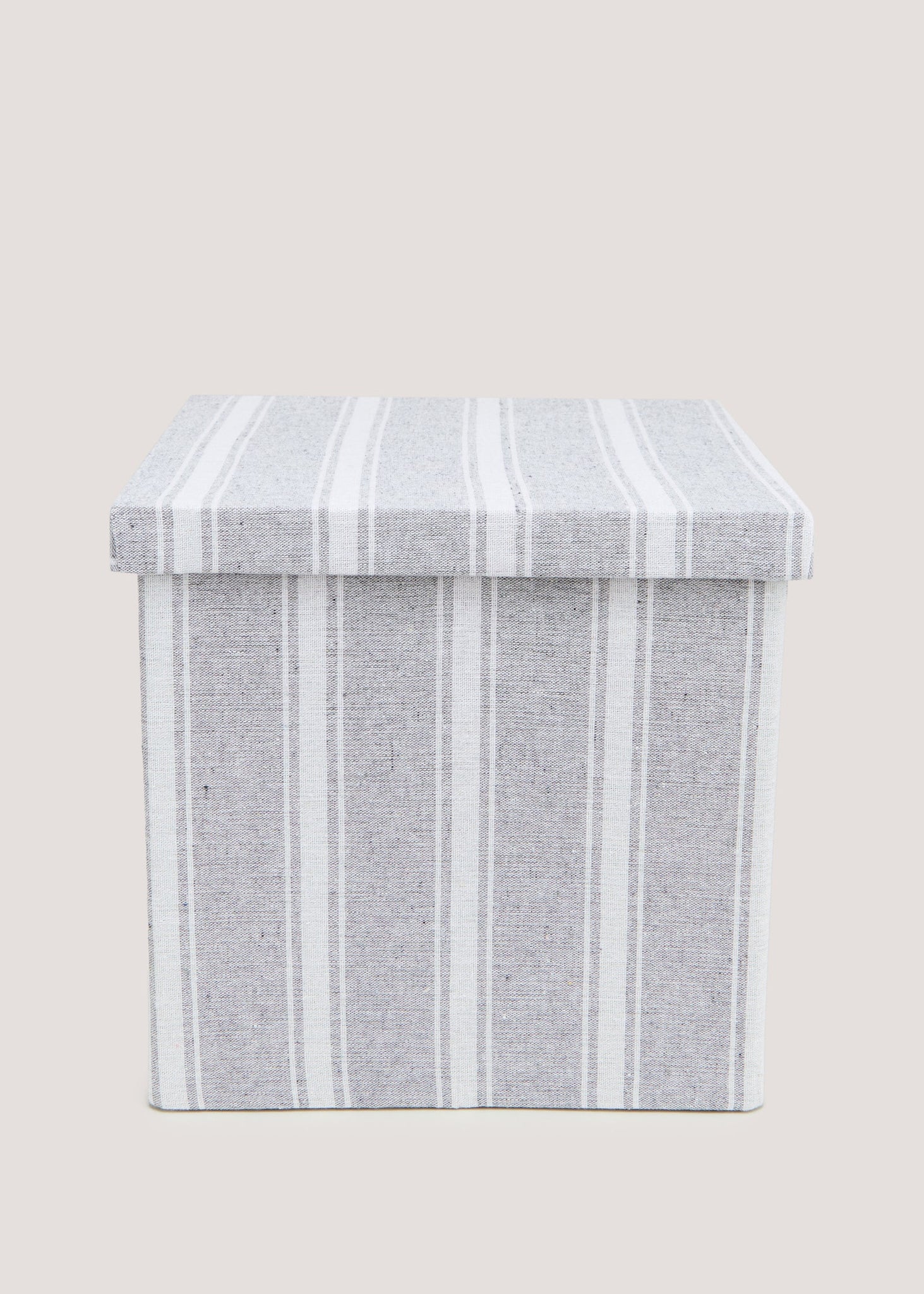 Grey Stripe Foldable Storage Box (33cm x 33cm x 31cm) M697704