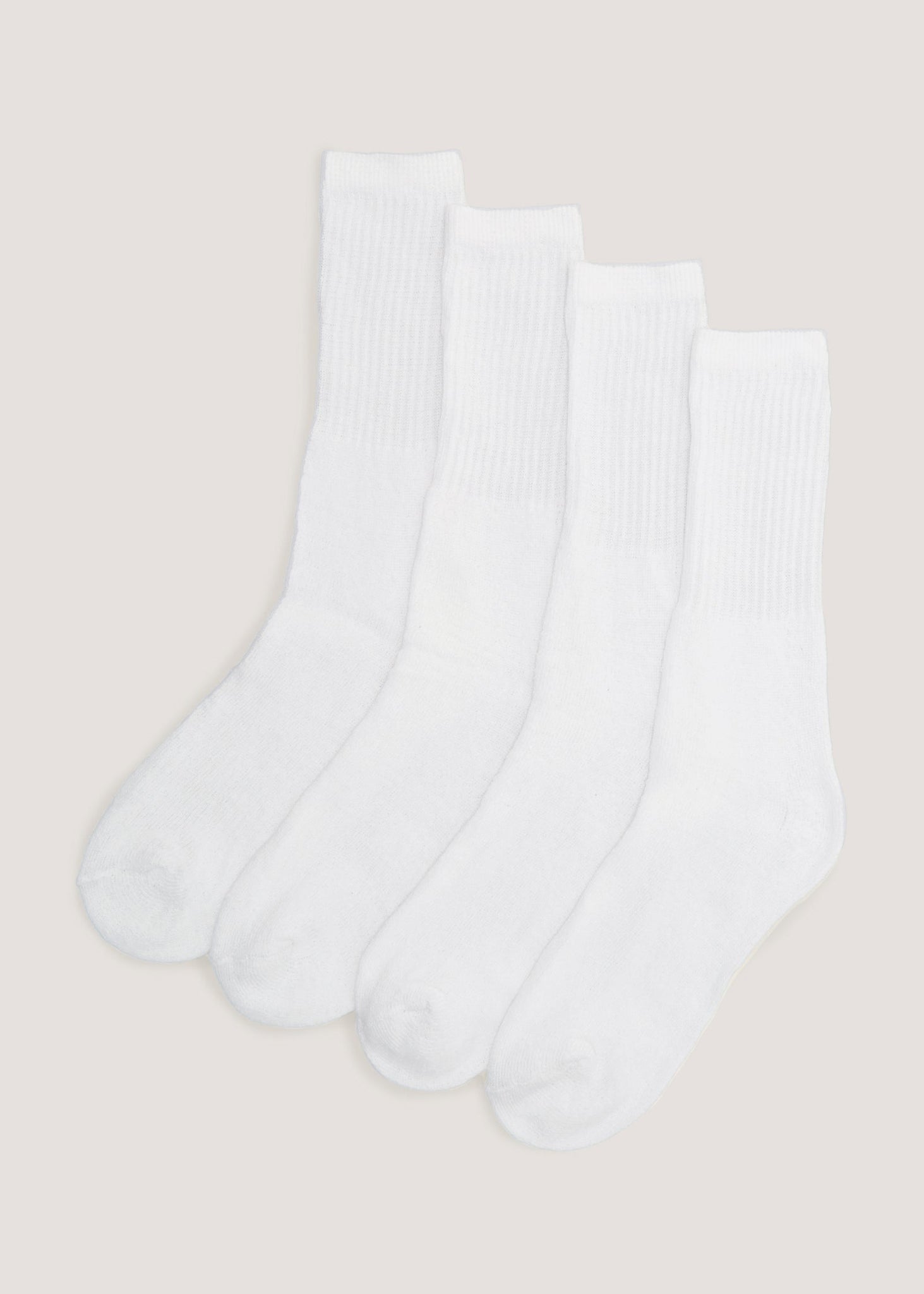 4 Pack White Sports Socks  M212225