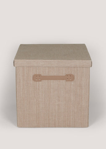 Taupe Foldable Storage Box (33cm x 33cm x 31cm) M697738