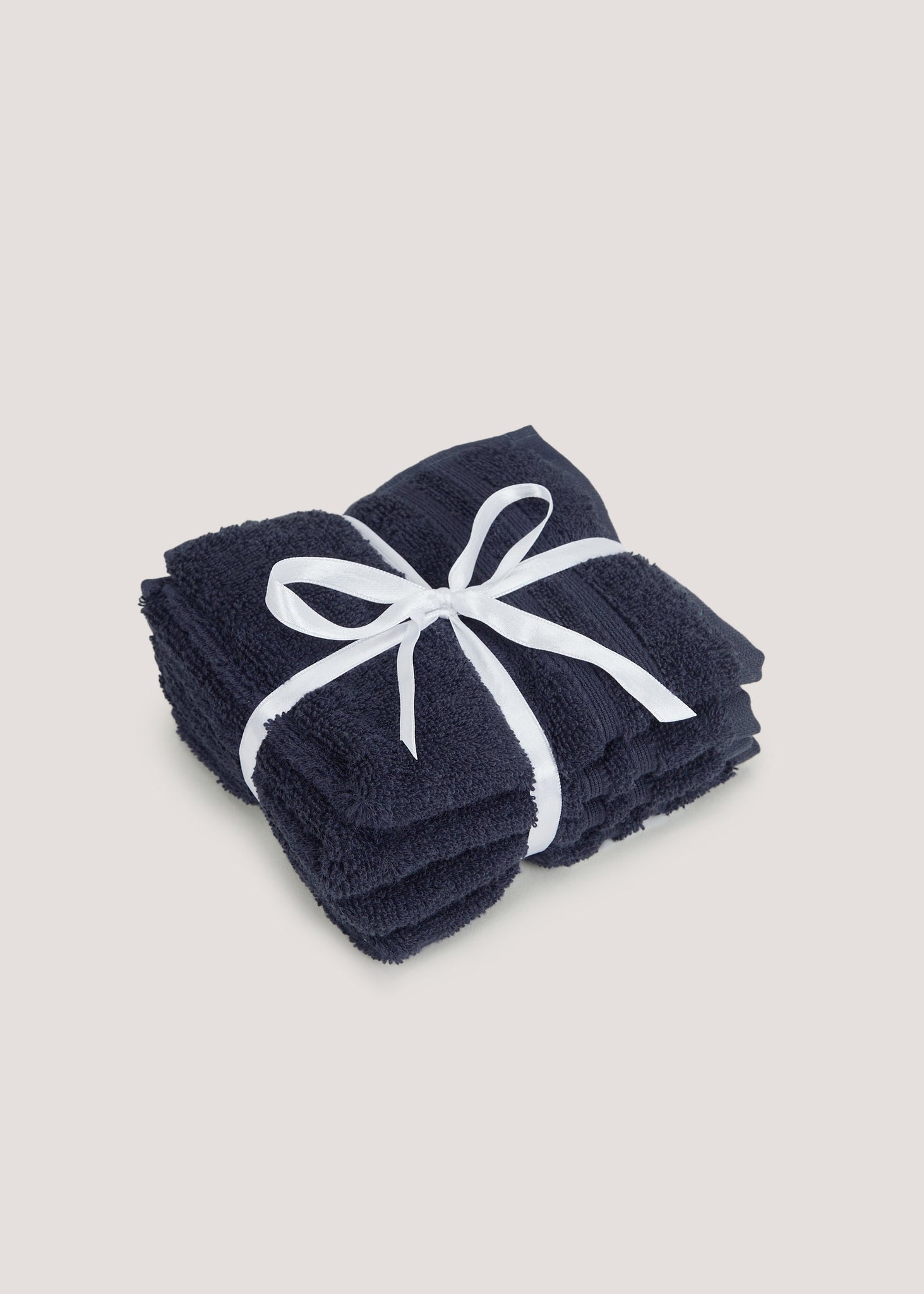 4 Pack Navy 100% Egyptian Cotton Face Cloths M170808