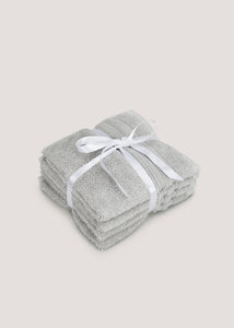 4 Pack Cool Grey 100% Egyptian Cotton Face Cloths M170810