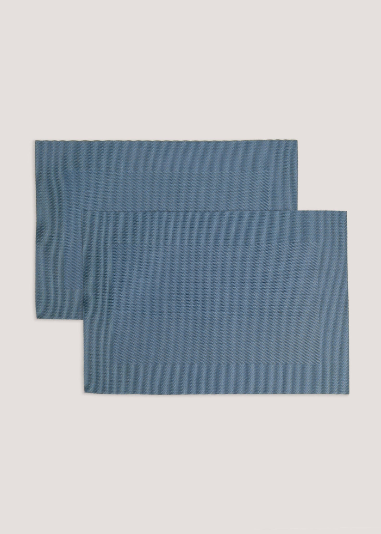 2 Pack Denim Blue PVC Placemats (45cm x 30cm) M484181
