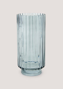 Grey Ribbed Glass Vase (25cm) M697818