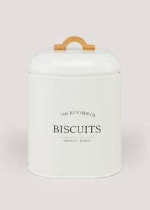 Cream Biscuit Tin (21cm x 15cm) White M484671