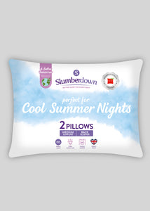 Slumberdown Cooler Summer Pillow Pair White M237327