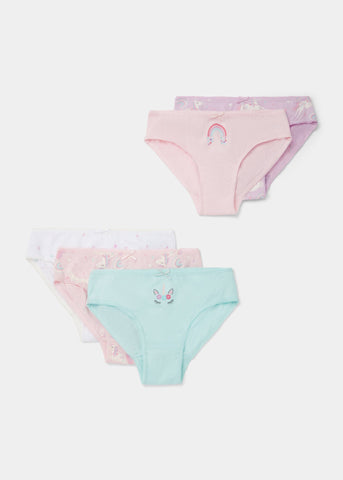 Buy Matalan Girls 5 Pack Heart Hipster Short Knickers (6-13yrs) in