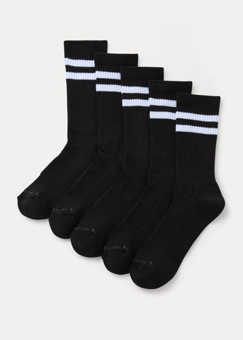 US Athletic 5 Pack Black Sports Socks  M212335