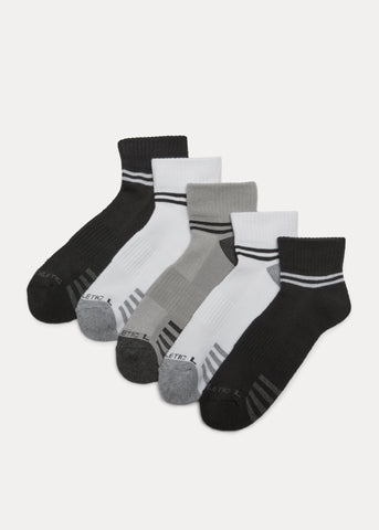 US Athletic 5 Pack Multicoloured Quarter Sports Socks  M212339