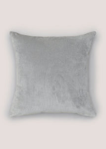 Grey Soft Velour Cushion (43cm x 43cm) M493753