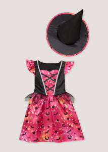 Kids Multicoloured Witch Fancy Dress Costume (12mths-9ys)  C293226