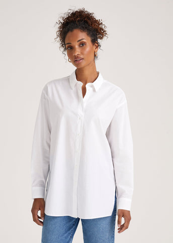 White Poplin Shirt  F373619