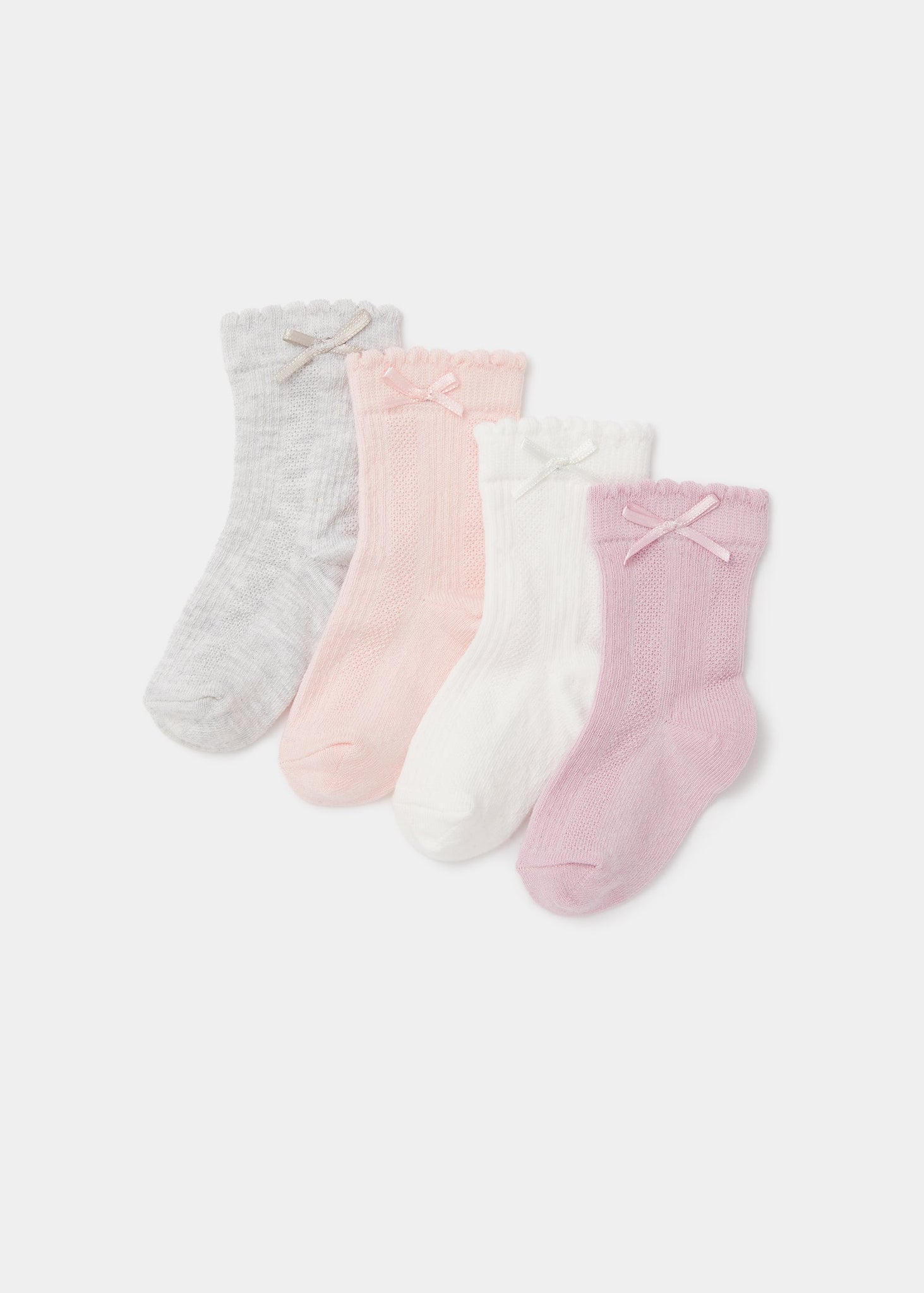 4 Pack Pointelle Baby Socks (Newborn-23mths)  C136075