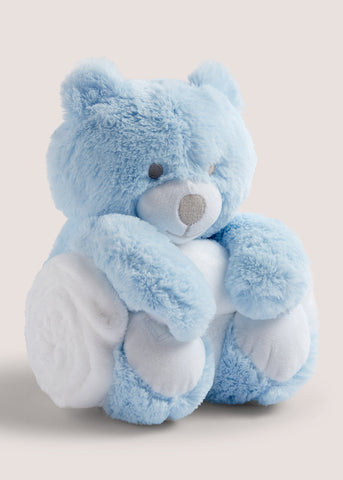 Blue Teddy Baby Blanket  C136085