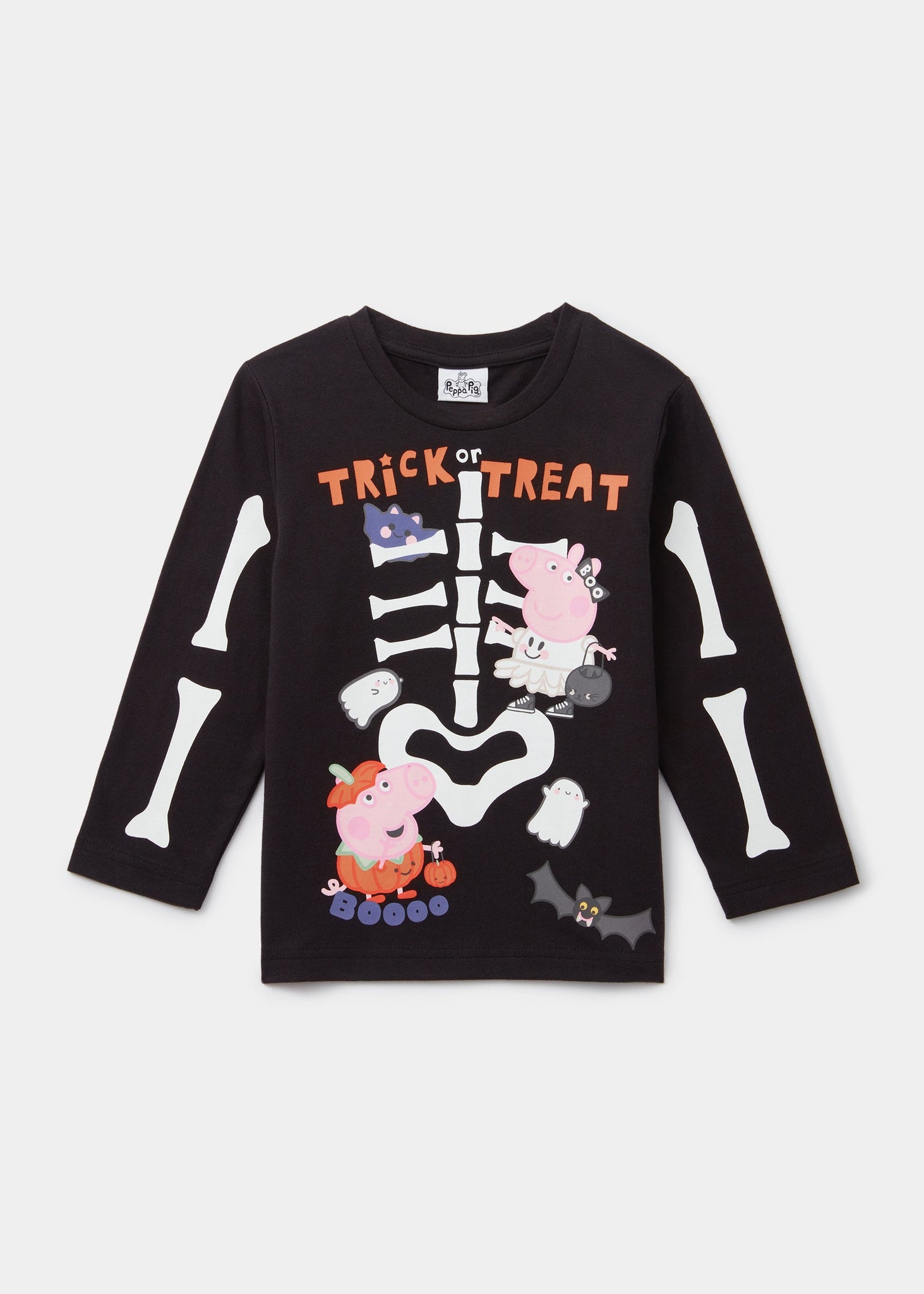 Kids Black Peppa Pig Halloween T-Shirt (9mths-5yrs)  C293444
